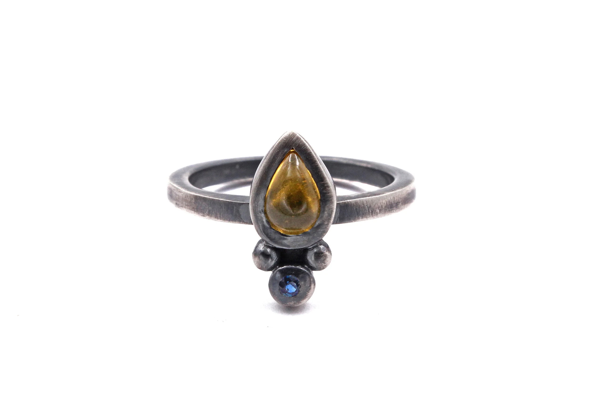Citrine Sapphire Teardrop Ring.jpg