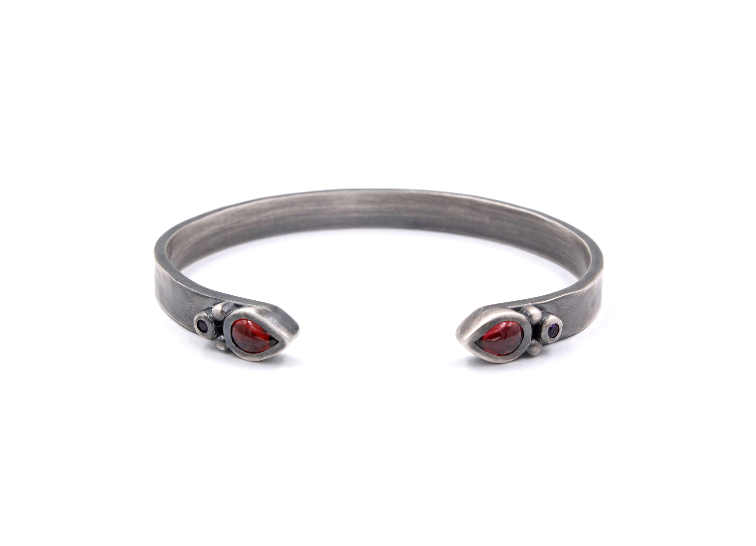 Garnet Amethyst Teardrop Cuff.jpg