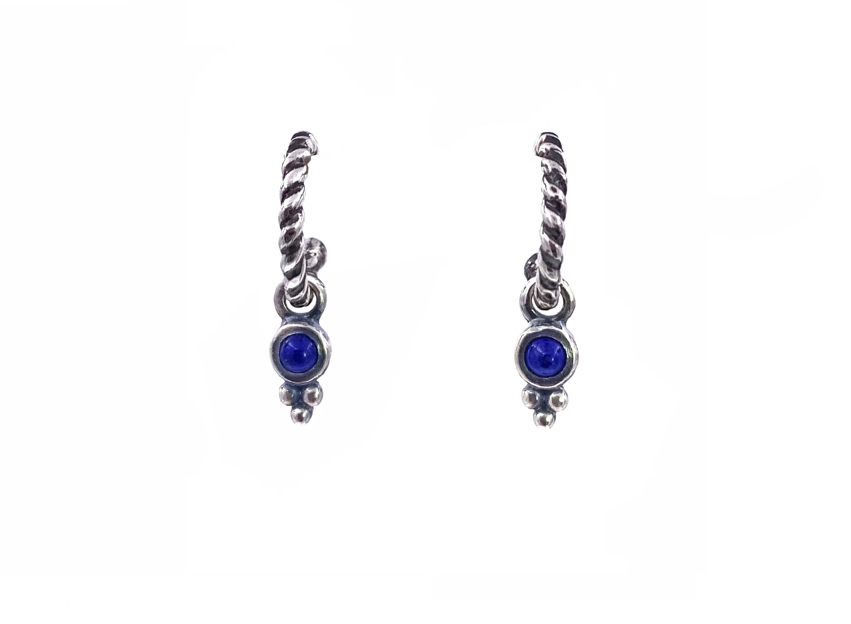 Lapis Mini Twist Hoops.jpg
