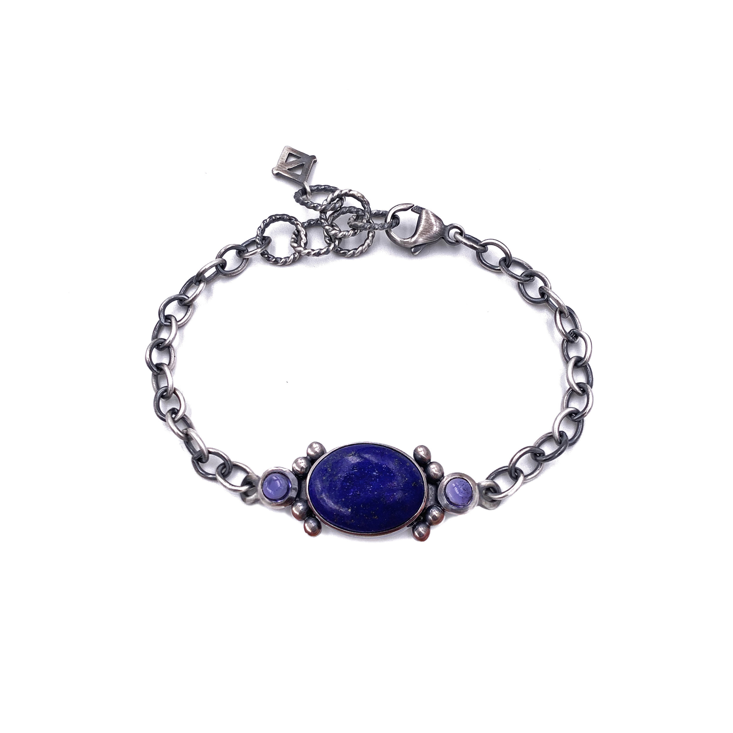 Lapis and Iolite Oval Bracelet.jpg
