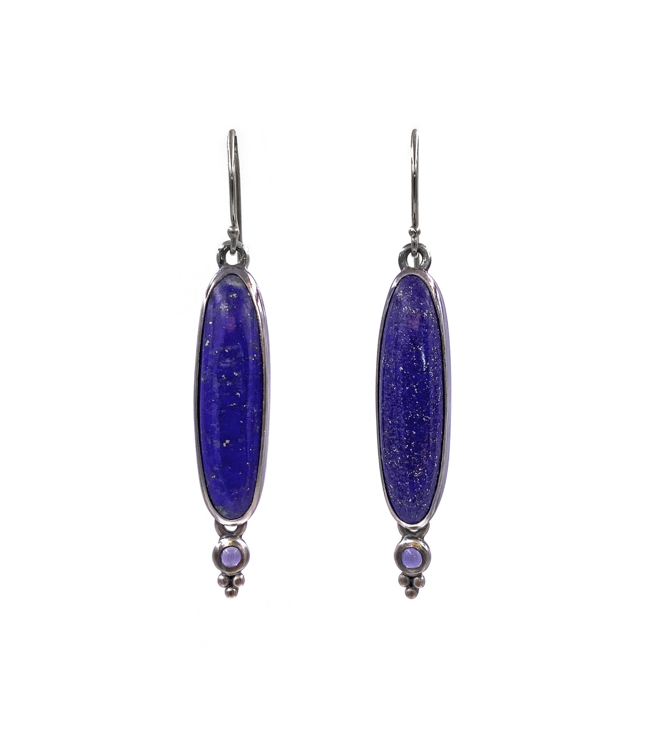 Lapis and Iolite Oval Earrings.jpg