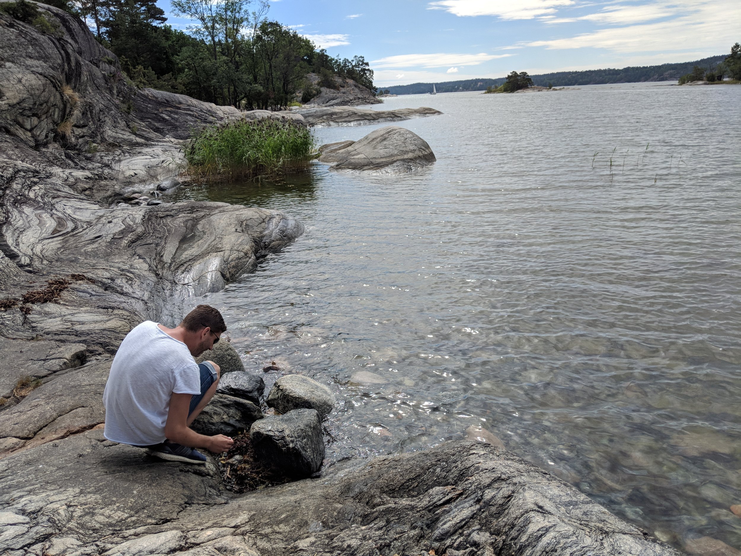 Our boat guide, Anders, in the archipelago