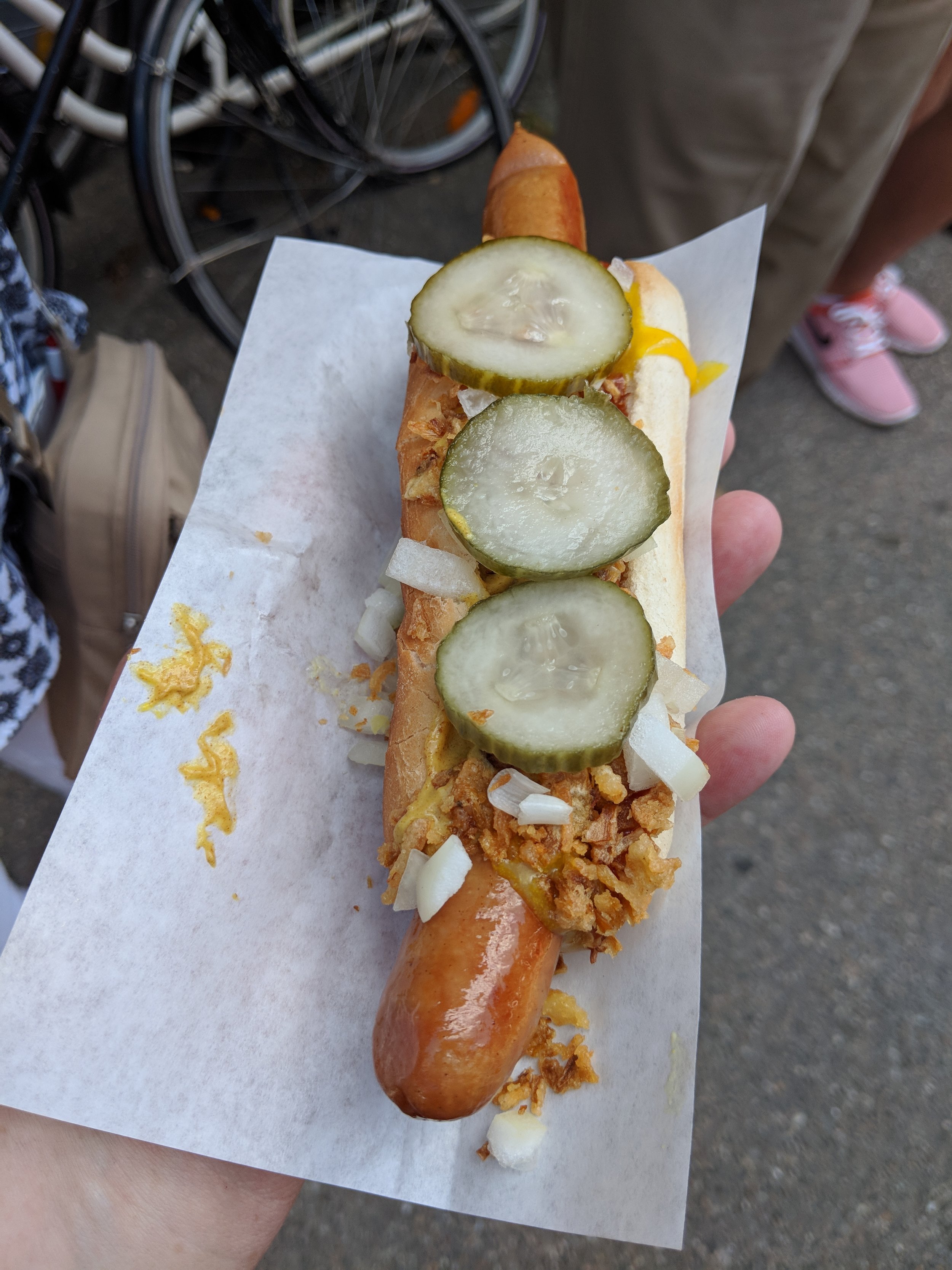 A Danish hotdog