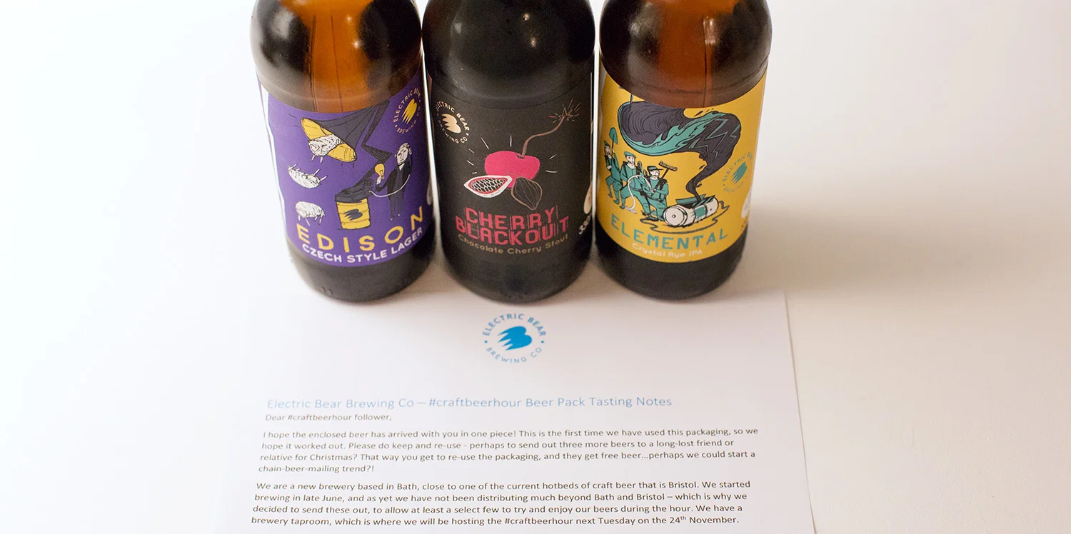 The beers: Edison, Elemental and Cherry Blackout