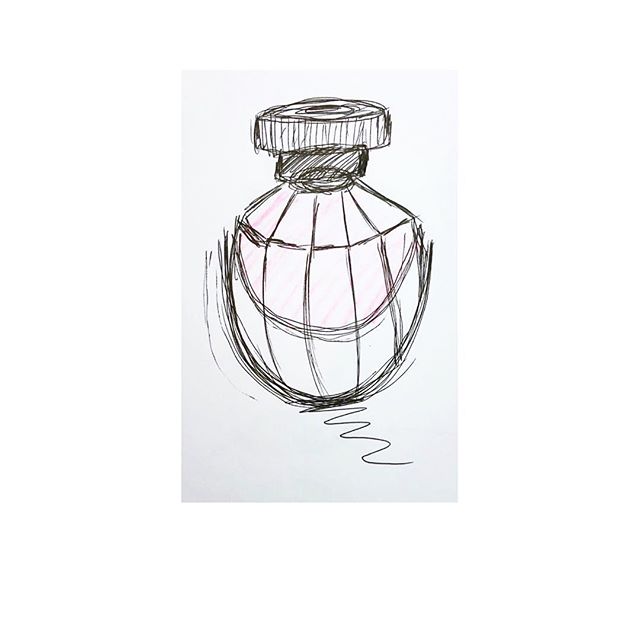 fragrance bottle design. A sketch.