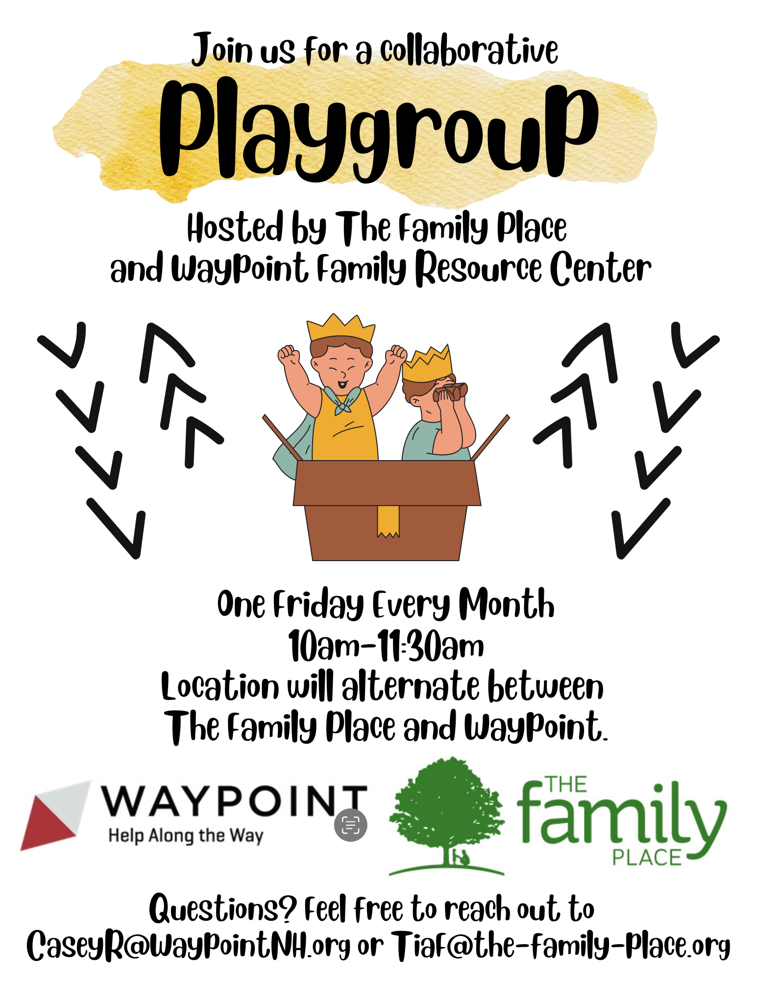 Looking for a local Upper Valley Playgroup? Check out thse times and locations!