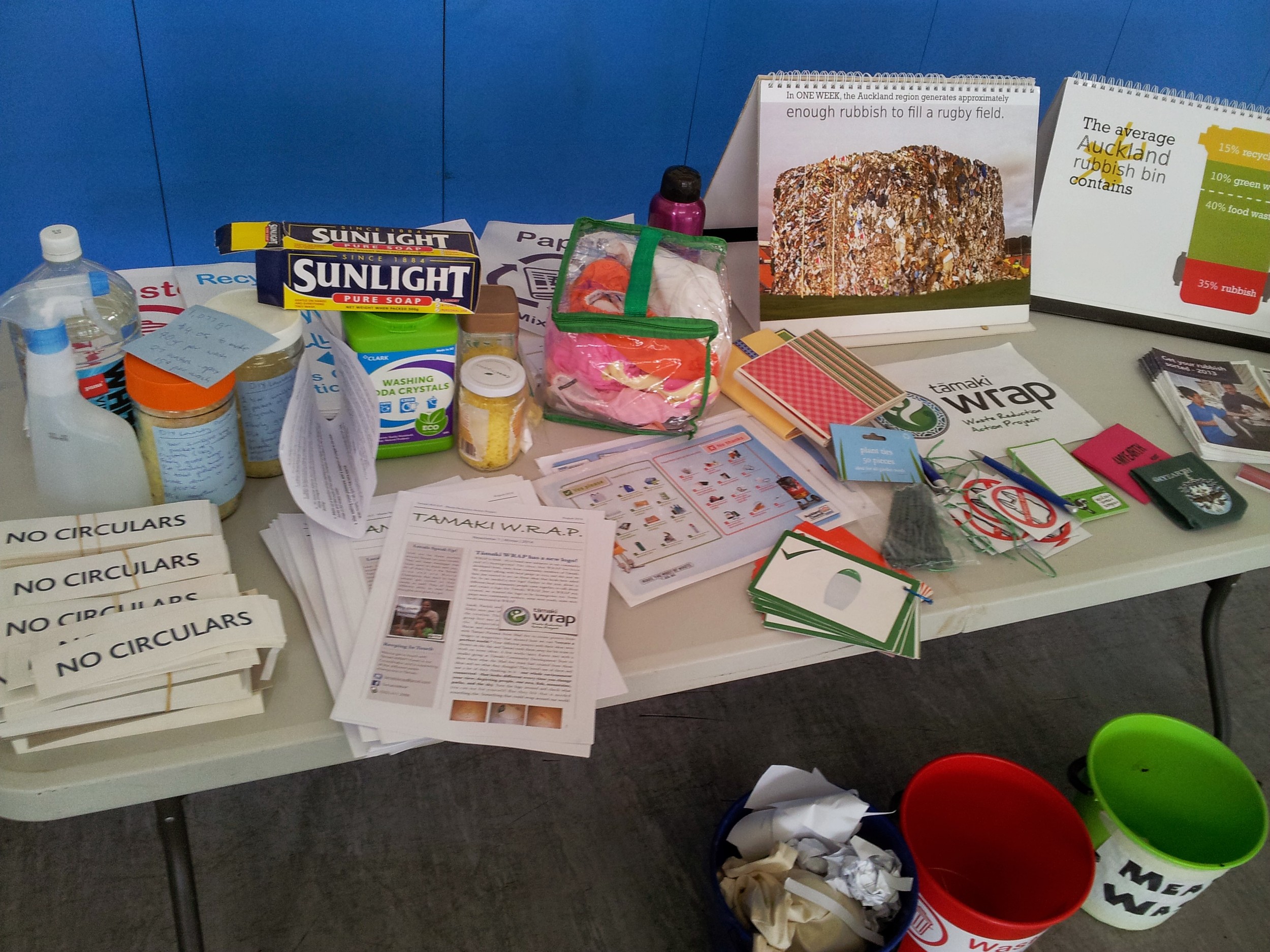  A display of&nbsp;resources at the WRAP Christmas Pop Up Room. 