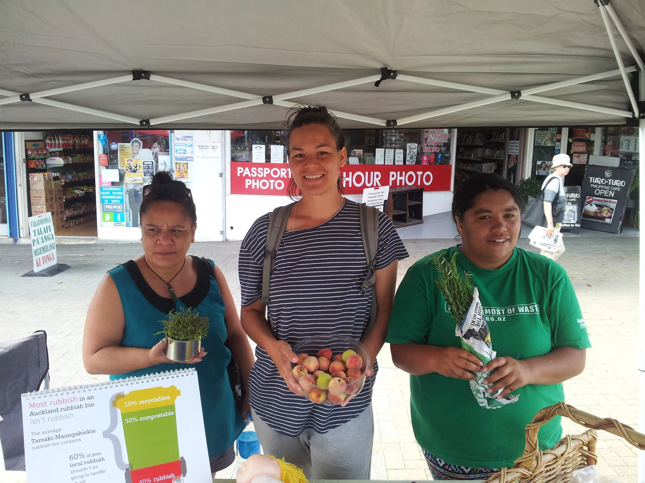 Shatna, Candace and Aleena manning the stand at Kulture & Kai Market Day.