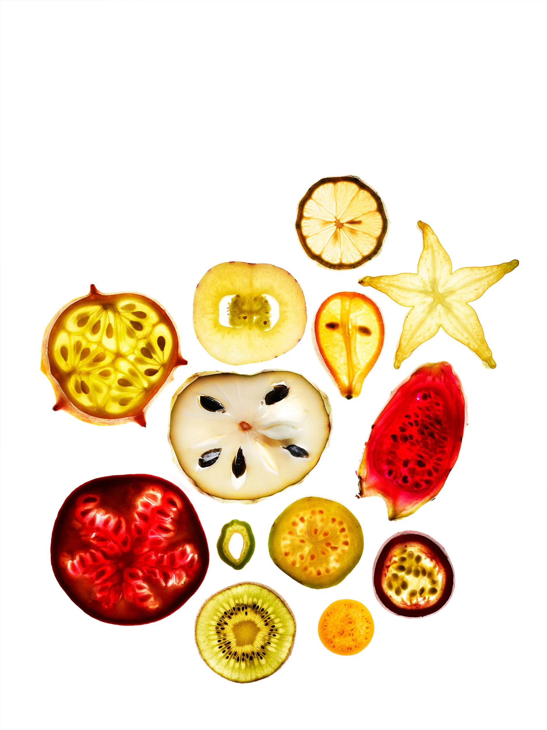 Sliced Exotic Fruit still life