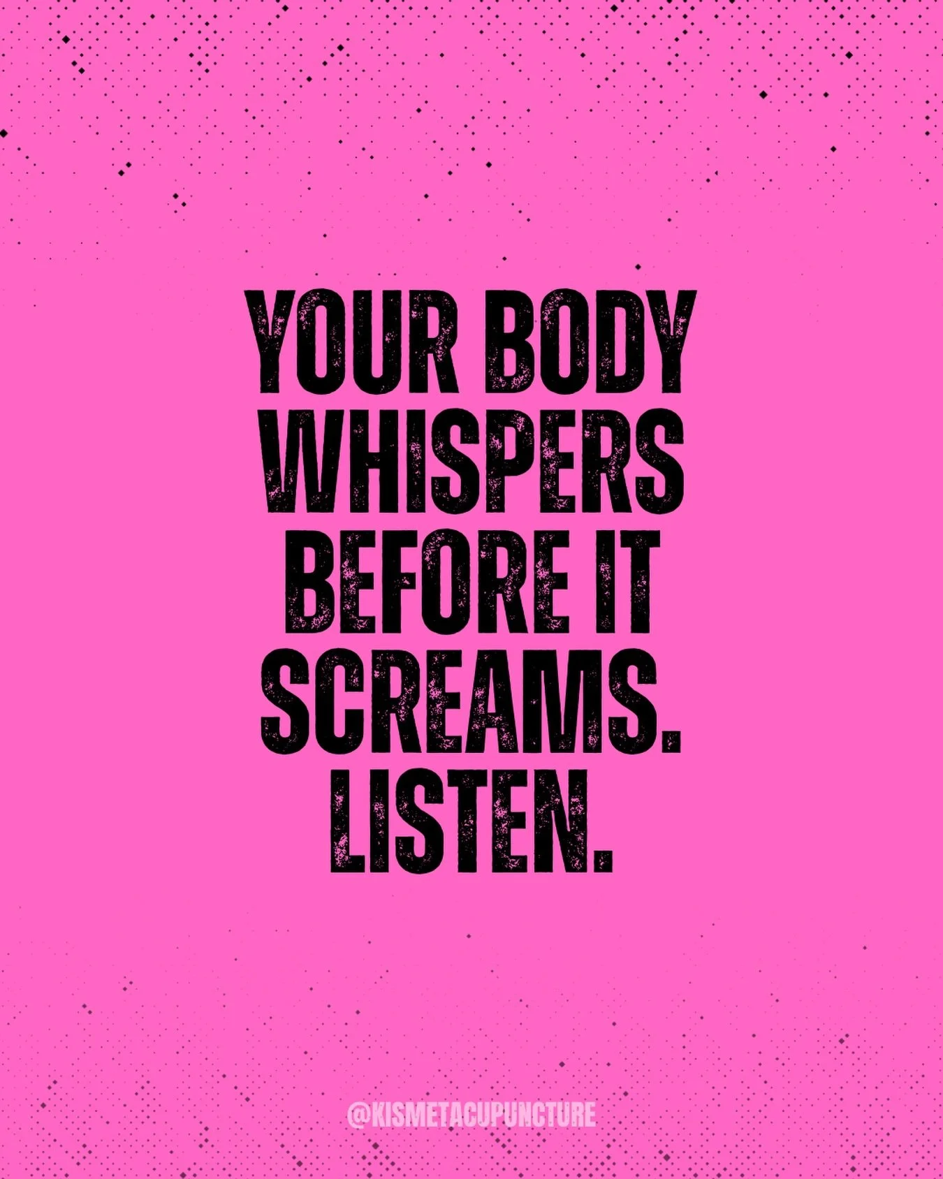 Your body is always communicating with you. Fatigue, tension, headaches, stress, poor sleep&hellip; these are often the whispers before the body starts to shout.

Acupuncture helps bring the body back into balance before those whispers turn into some