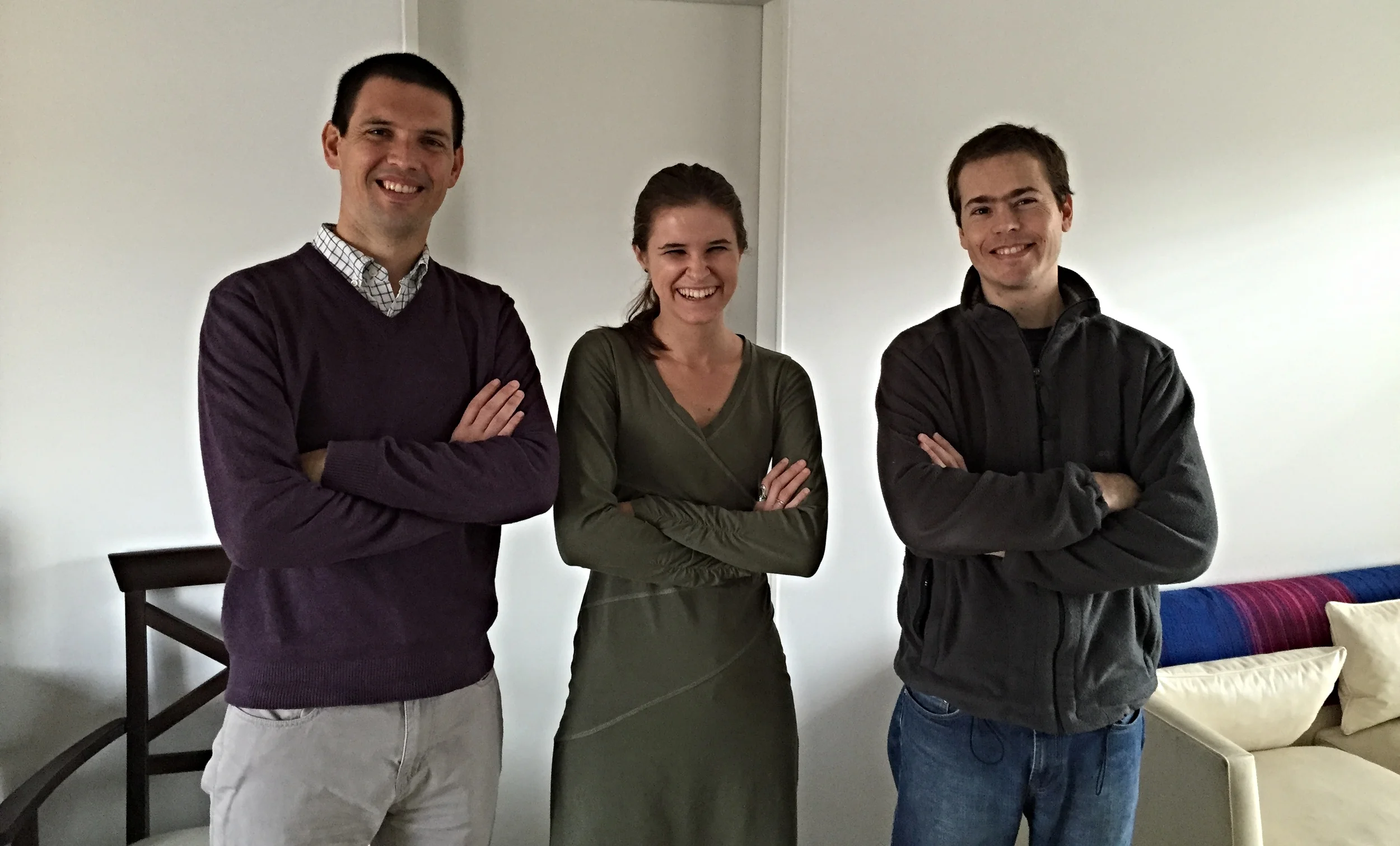 Co-Founders Antonio (Left) and Frederico (Right) with Kaity Ersek. 