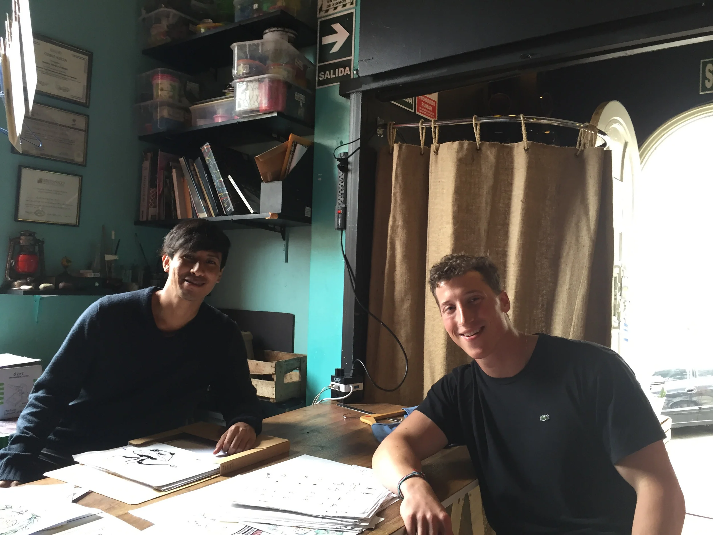 Isrealo Sucro on left, Andrew Bagwell right. 