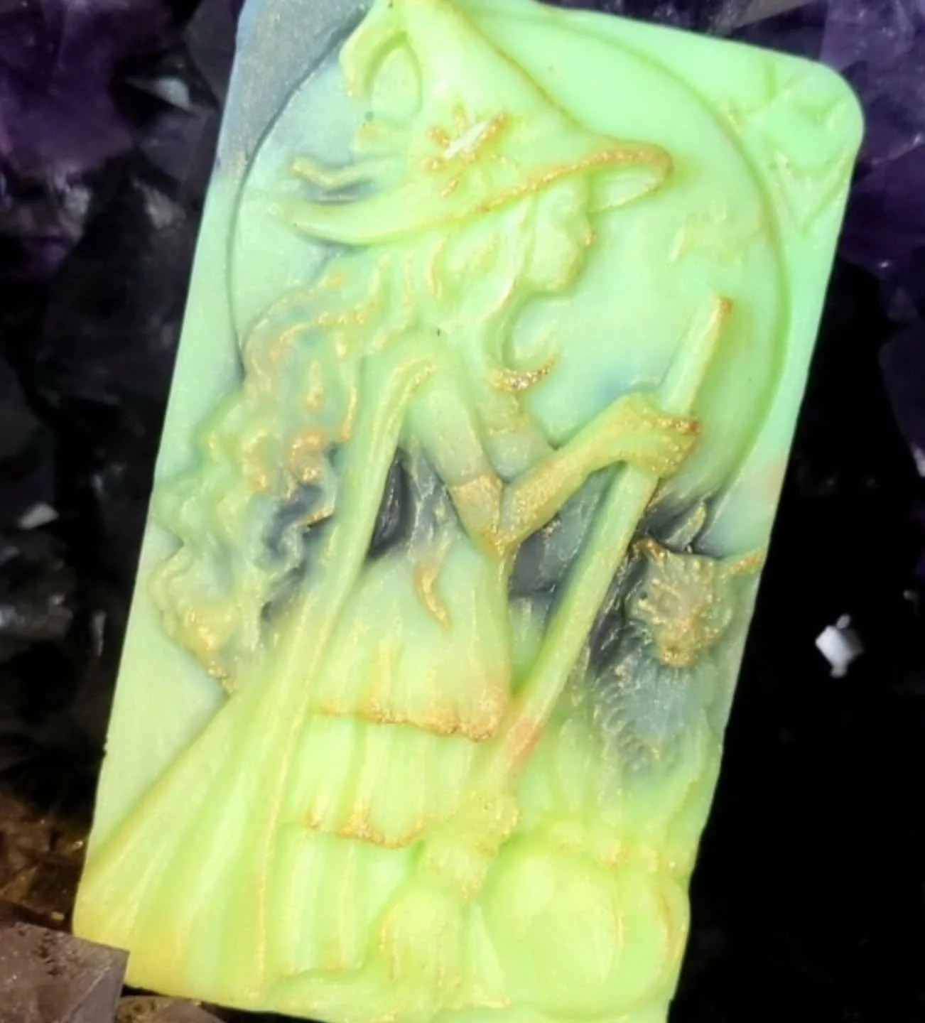 ✨Handcrafted from scratch right here in my little cauldron in Troy, NY.  Each soap bar is 100% vegan, totally unique, and made with a dash of magic. No two are ever alike in scent or swirl, because every witch&rsquo;s brew has its own spell. 🧙&zwj;♀