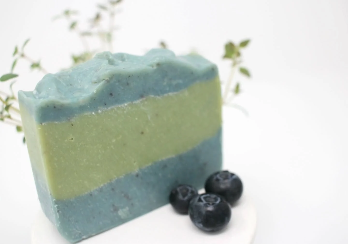 🫐 Attention blueberry lovers! 🫐

Our Blueberry Thyme collection is one of our shop bestsellers for good reason. Available in our handmade cold process soaps, liquid castile soap, &amp; soy candles, this scent is the perfect blend of sweet blueberri