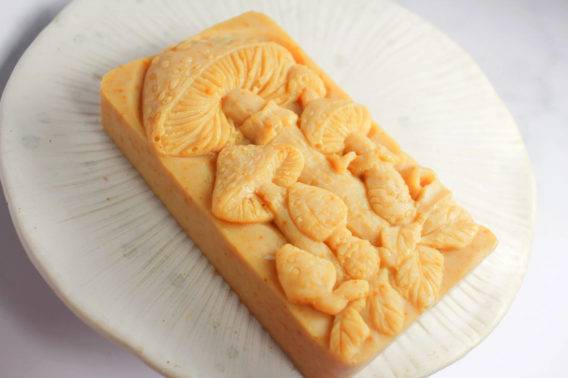 Artisan Vegan Cold Process Soap with a Mushroom Design