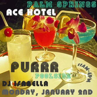 RING IN THE NEW YEAR (POOLSIDE) WITH PURRRR AT THE PALM SPRINGS ACE HOTEL