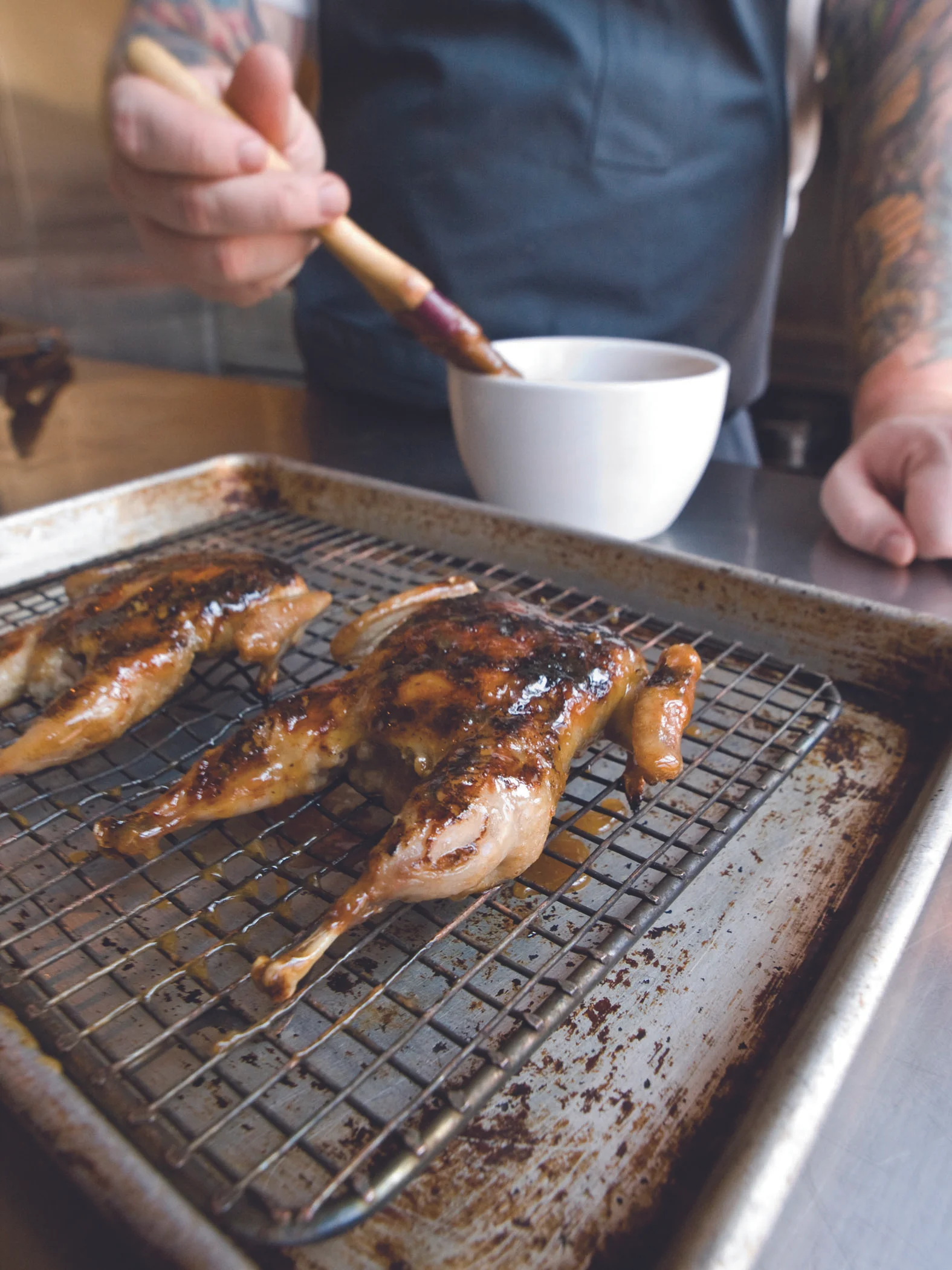  Grilled Honey-Lacquered Quail