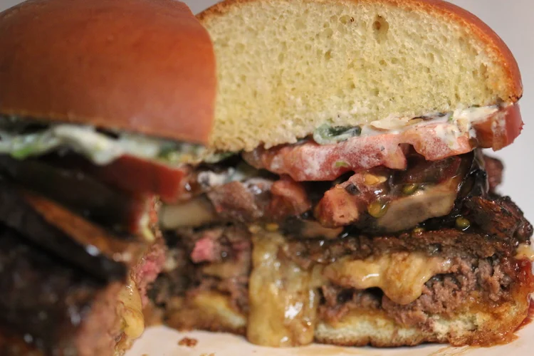 Grillocracy Roquefort Stuffed Venison Burger