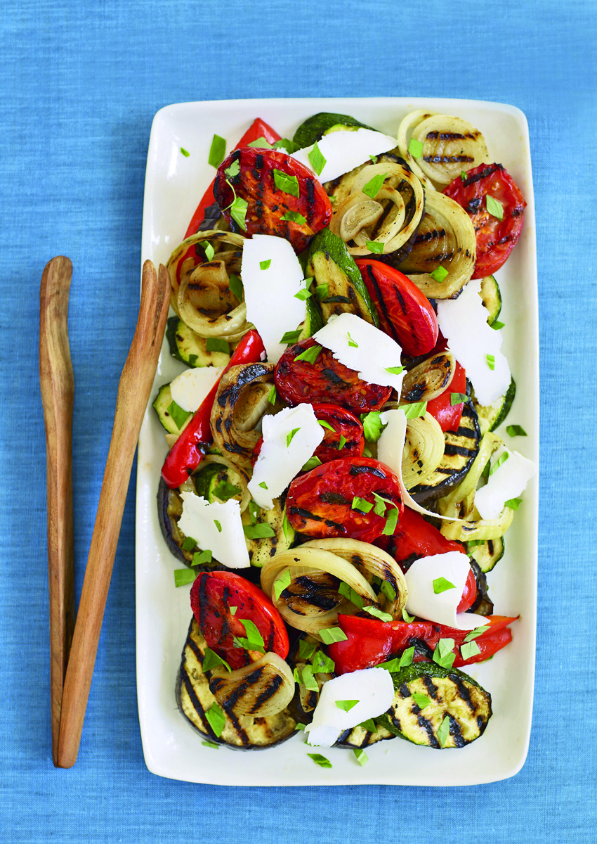 Grilled Summer Vegetables with Shaved Parmesan