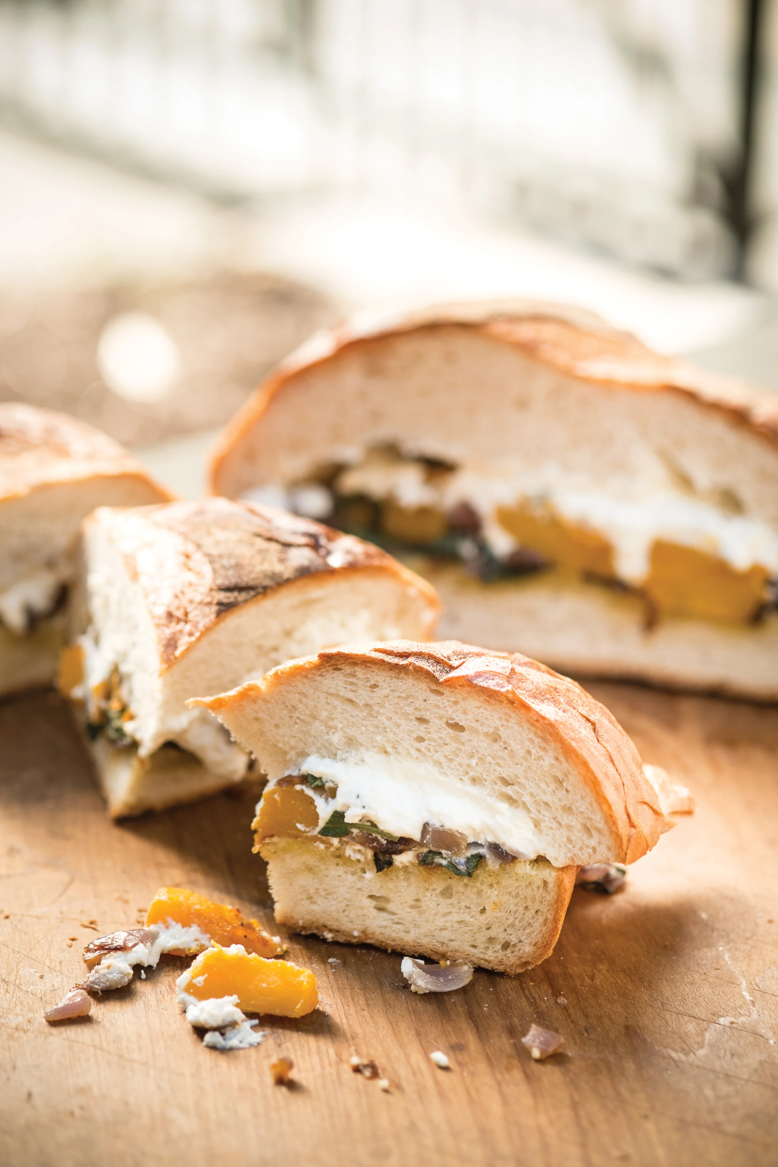 Grill-Roasted Butternut Squash, Red Onion, Sage and Ricotta Loaf