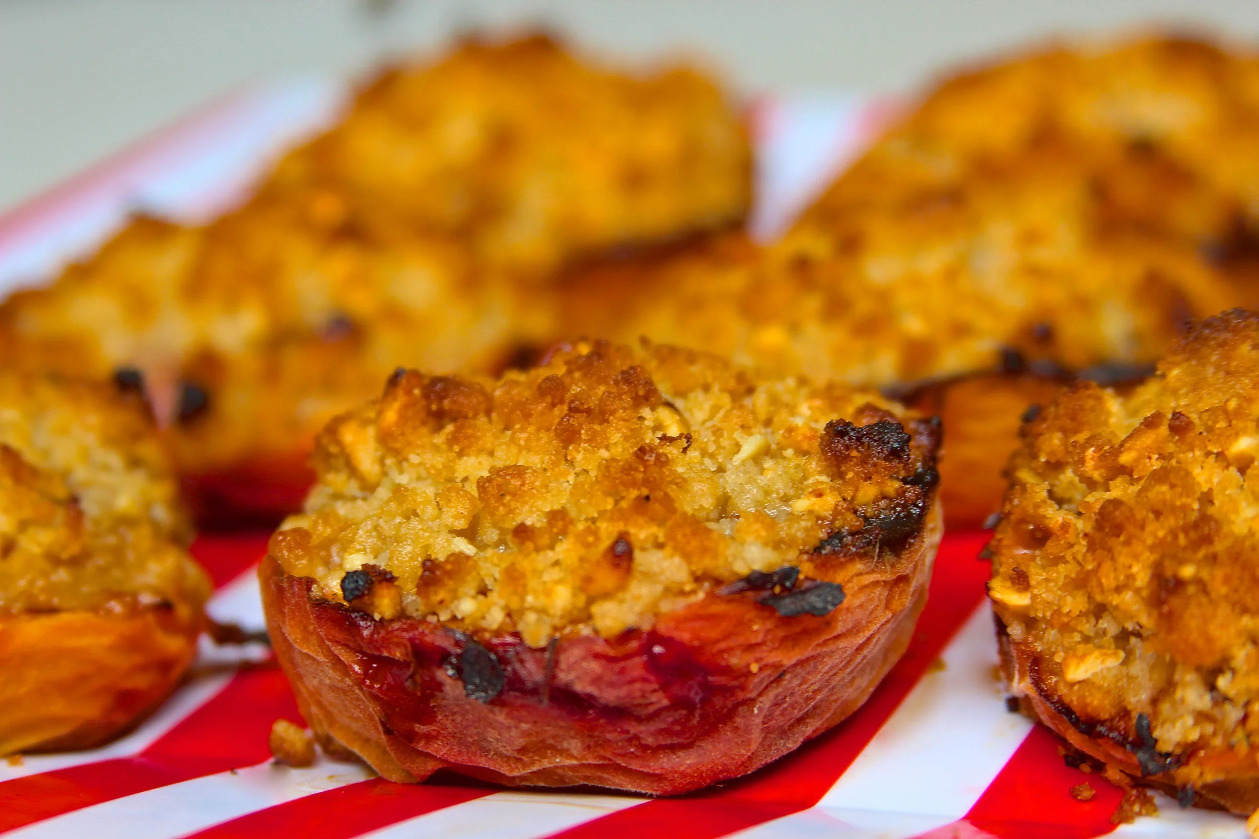 Grilled Peach Crumbles