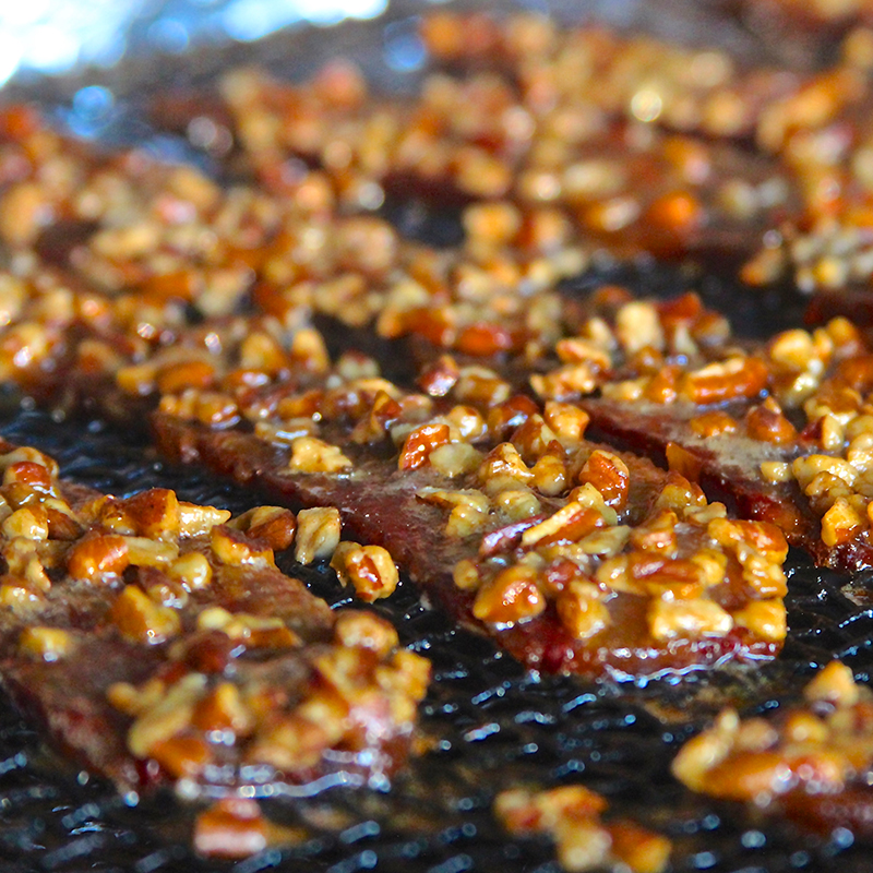 Grilled Pecan Praline Candied Bacon