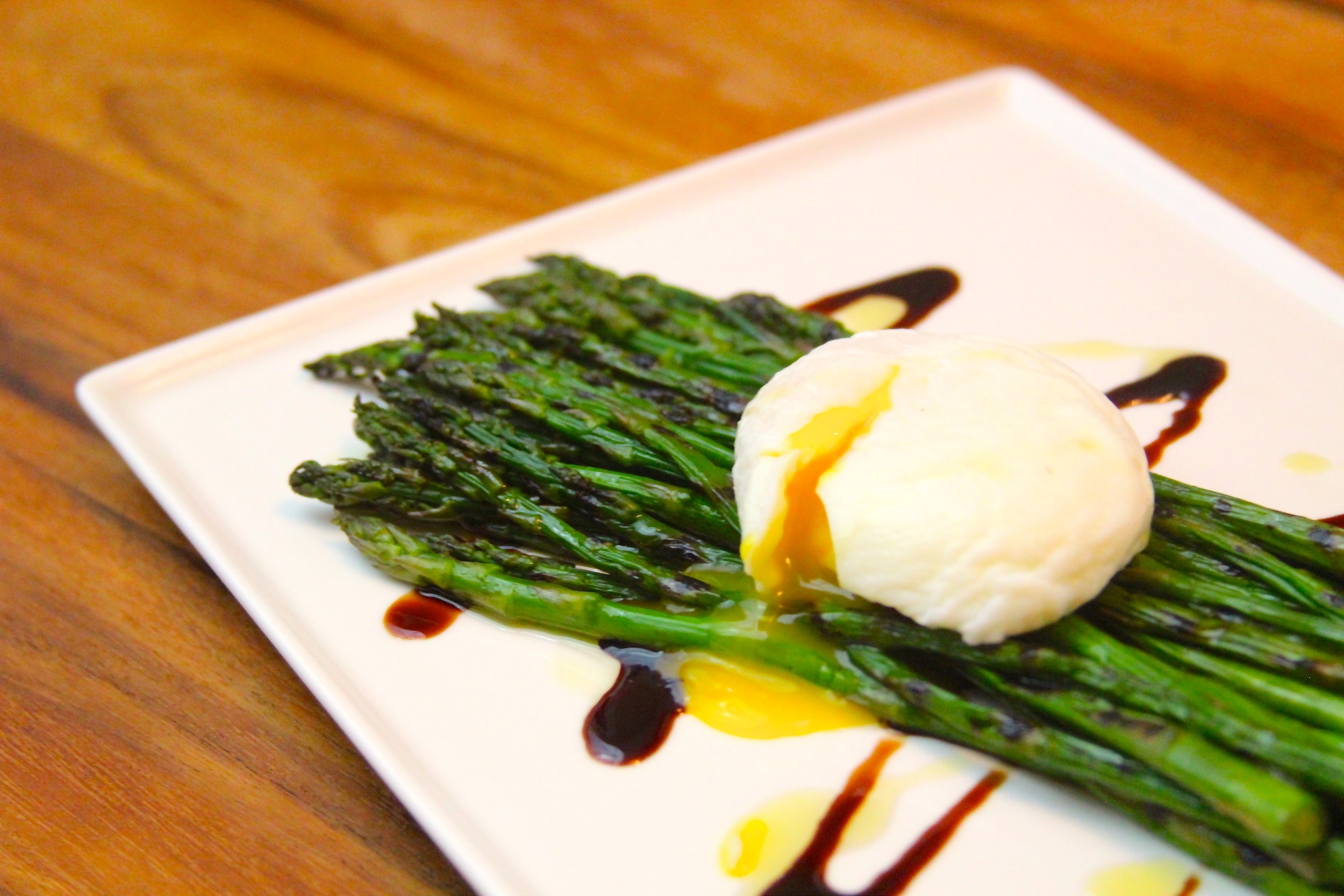 Smokey Poached Eggs and Grilled Asparagus