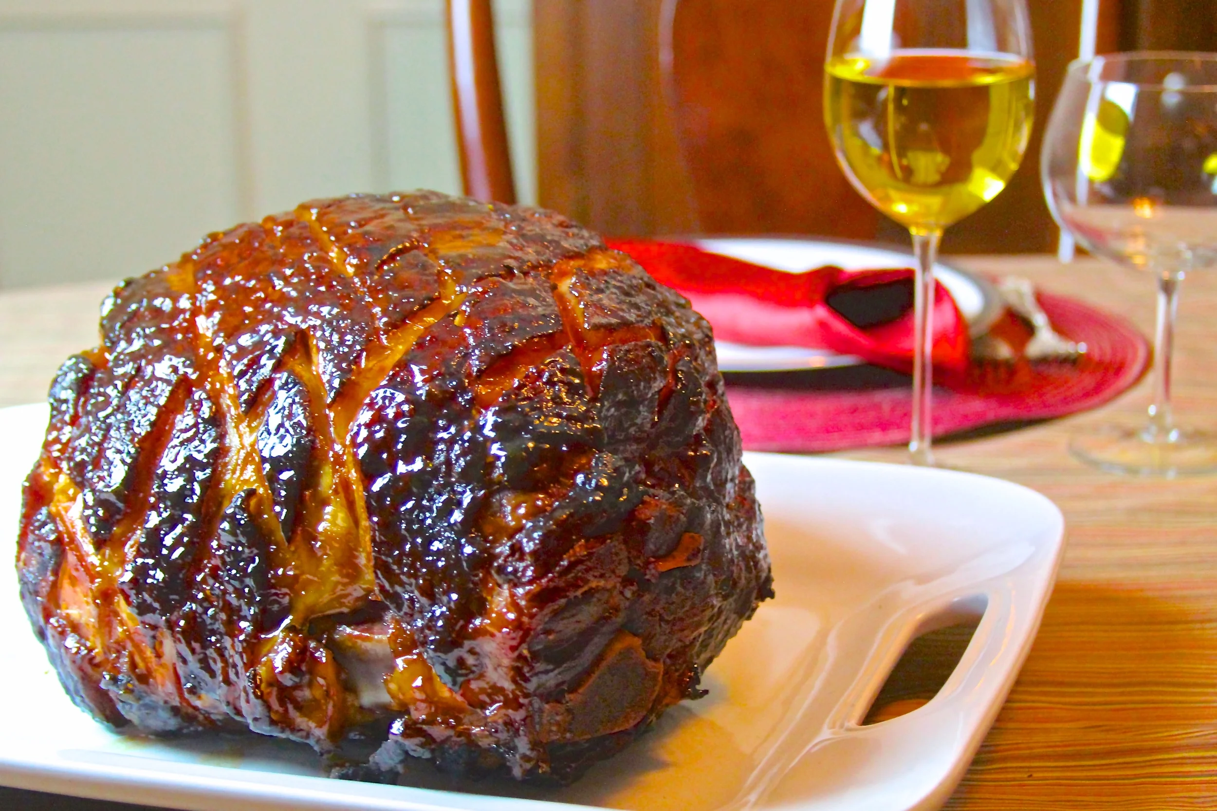 Double Smoked Kurobuta Ham with PeachPomegranate Glaze — Grillocracy