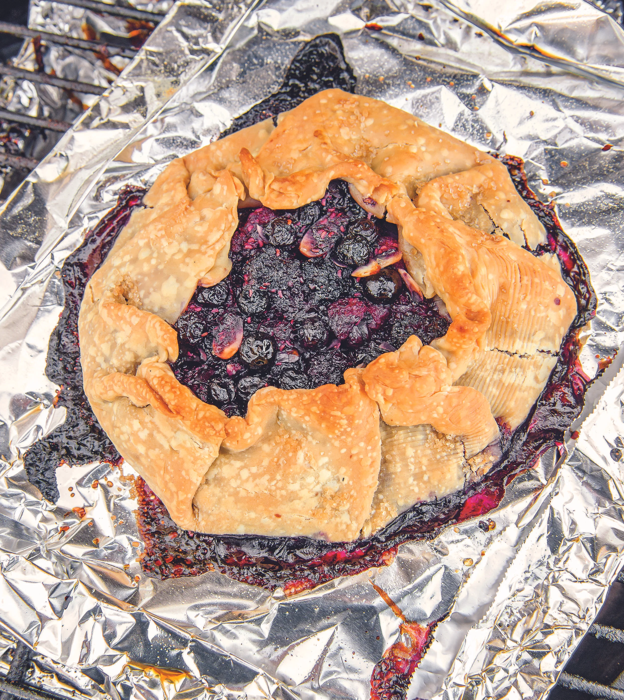 Grilled Mixed Fruit Crostada