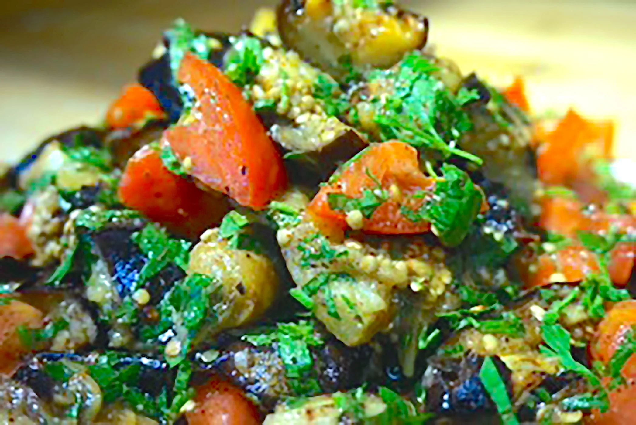 Grilled Eggplant Salad
