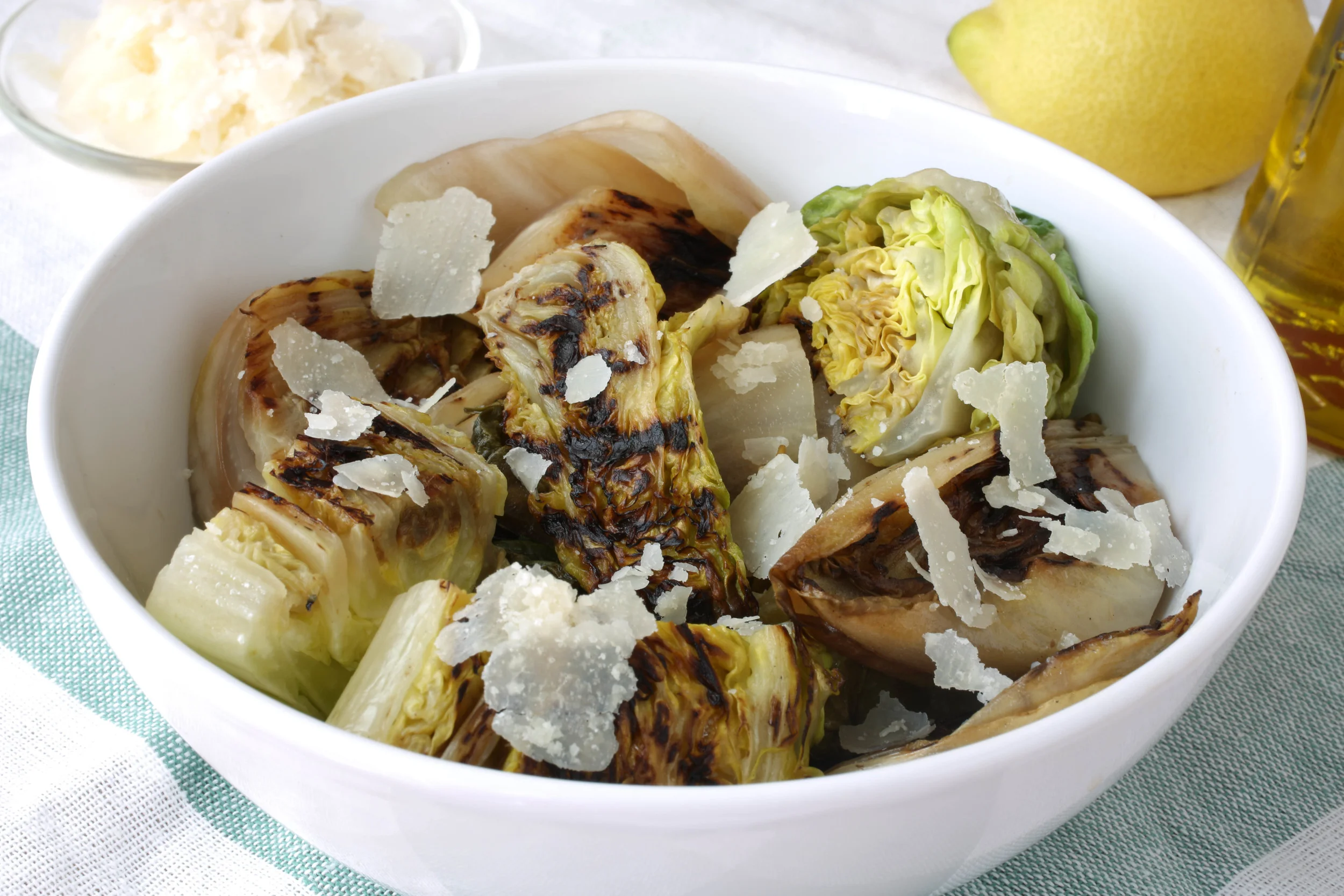 Grilled Endive and Romaine Salad