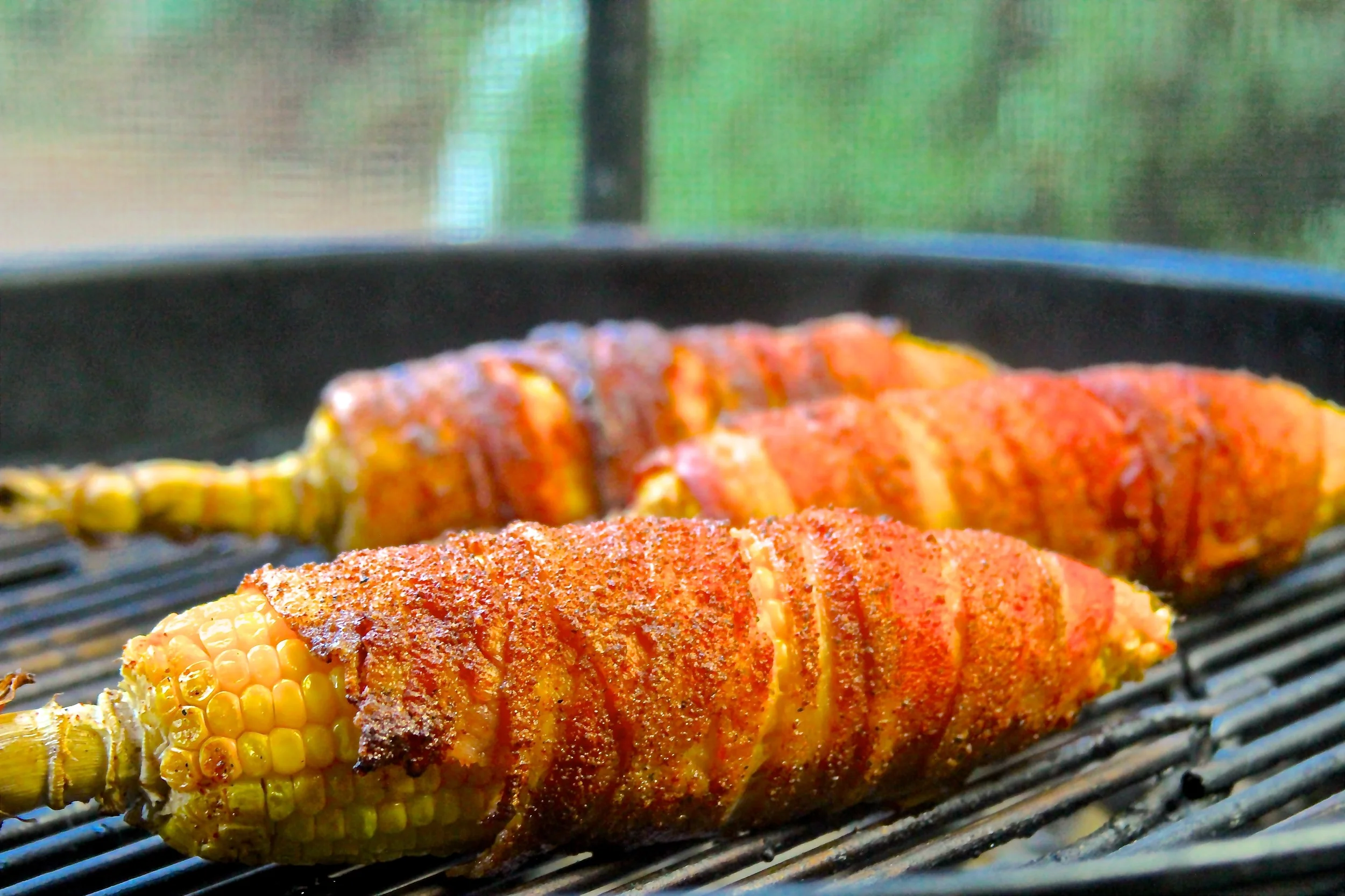 Grilled Bacon Wrapped Corn