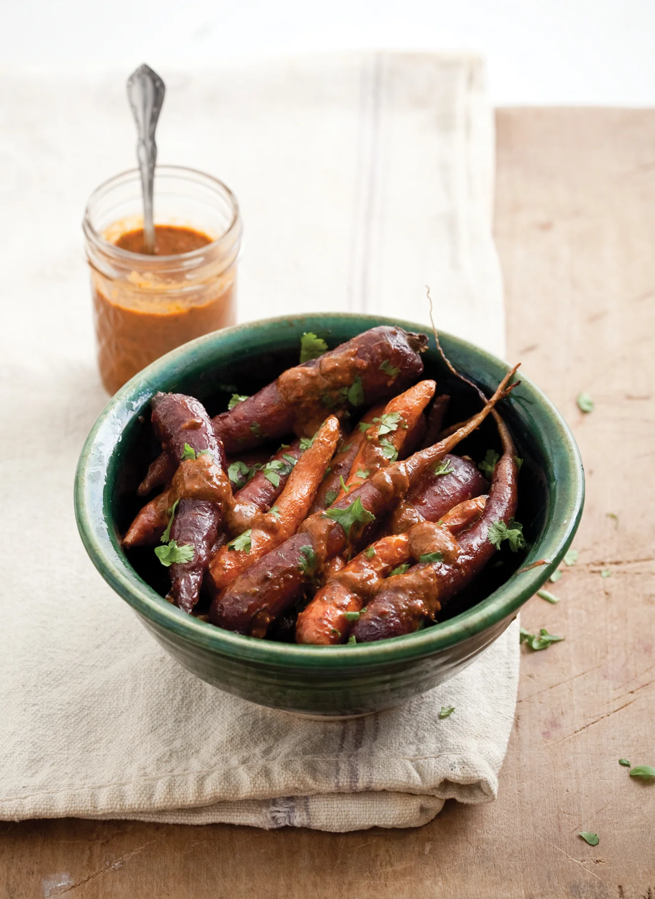 Rainbow Carrots with Cilantro Chile Drizzle