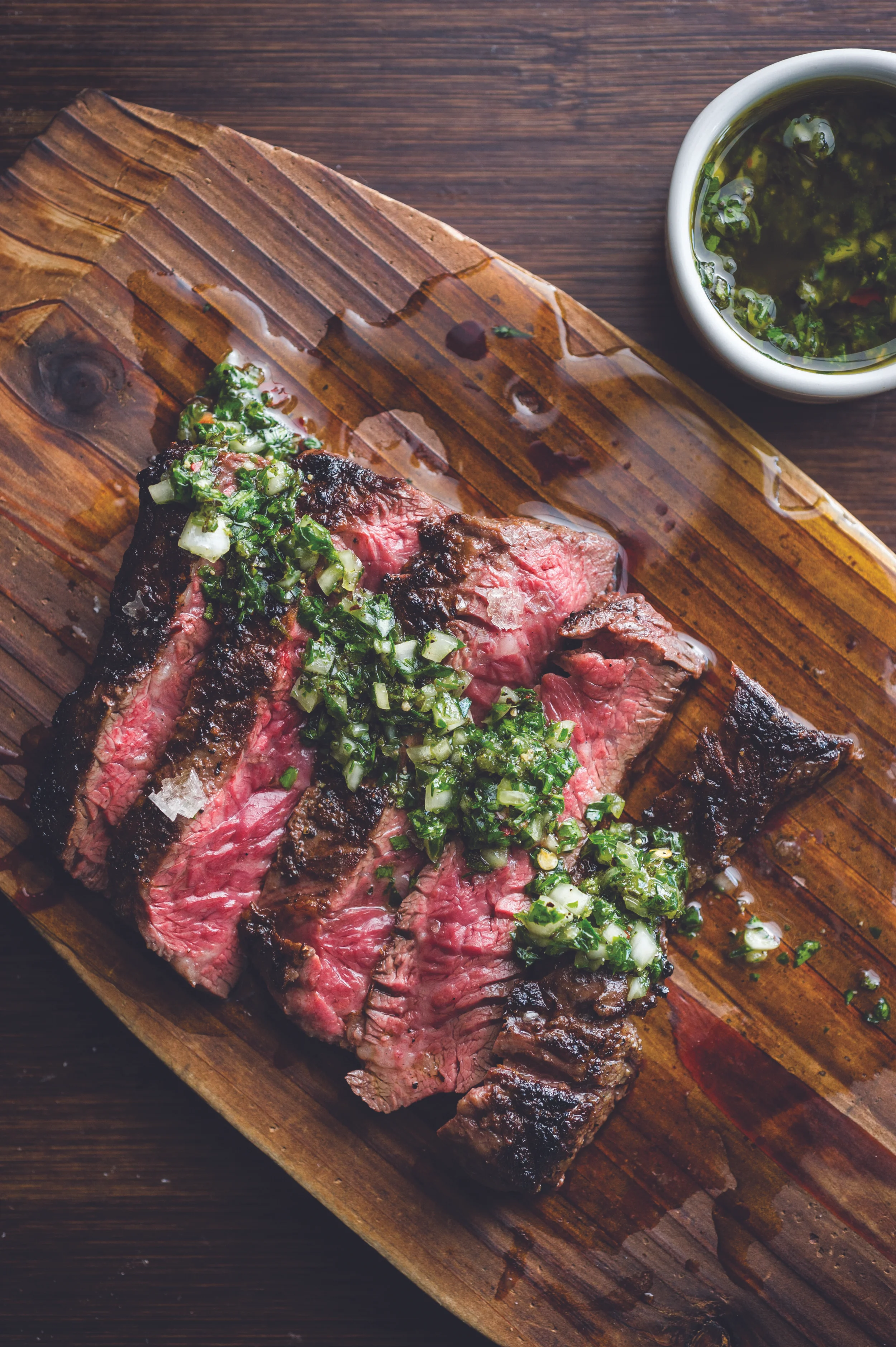 Grilled Beef Skirt Steak with Onion Marinade