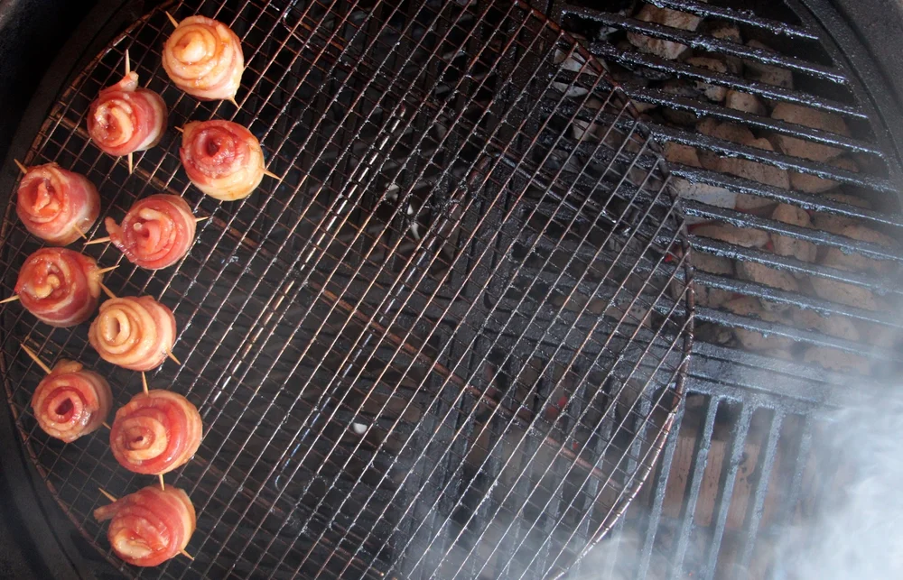Place Bacon Spirals on the Cool Side of the Grill