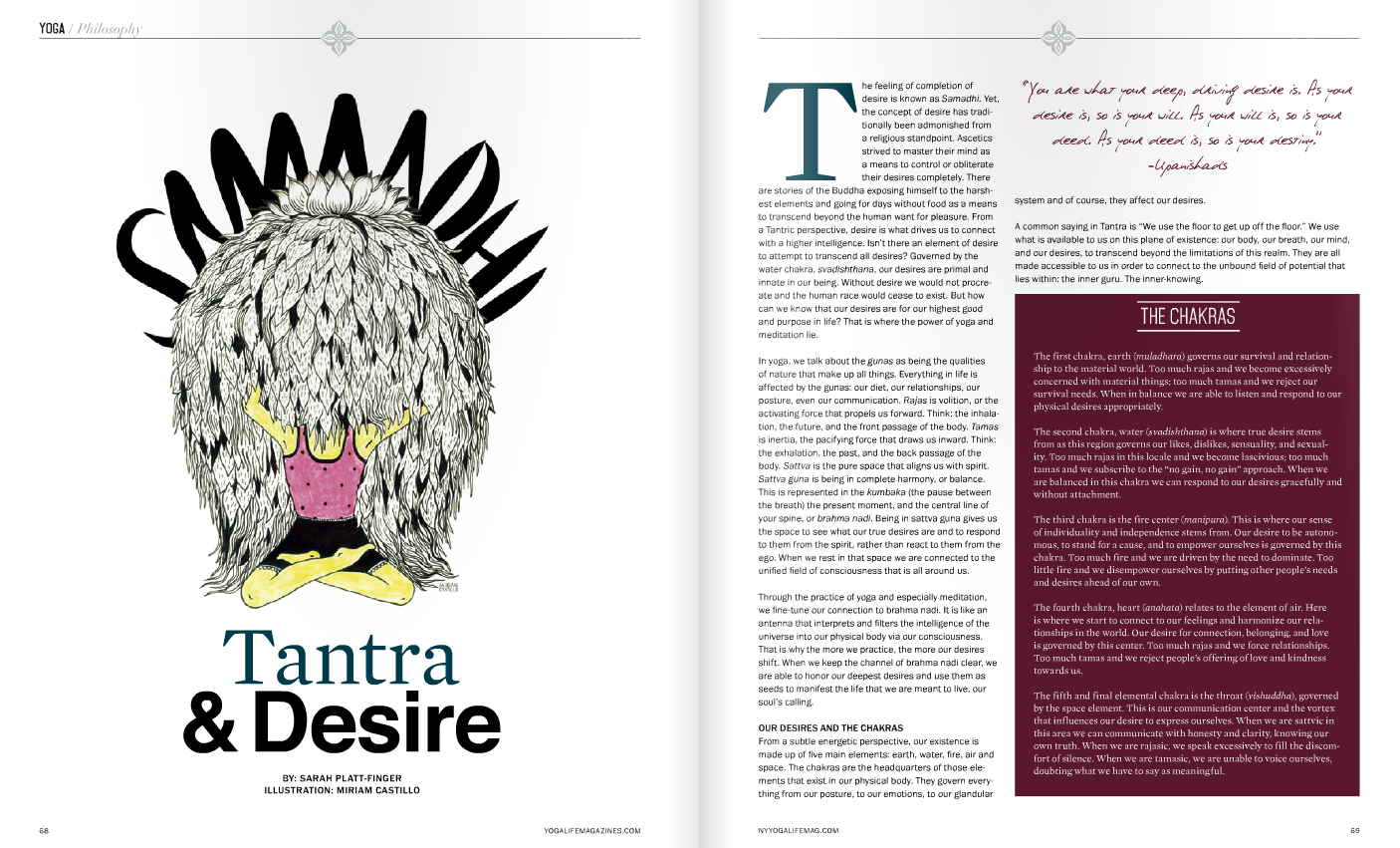 Illustration for NY YOGA + LIFE MAG ISSUE 2