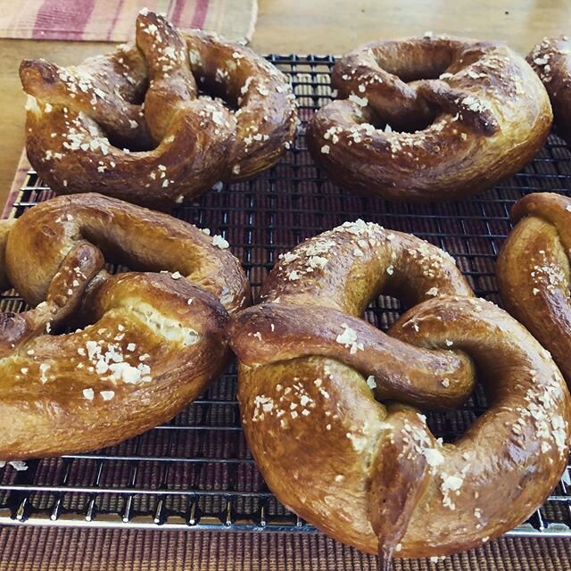 Bavarian soft pretzels. #softpretzels