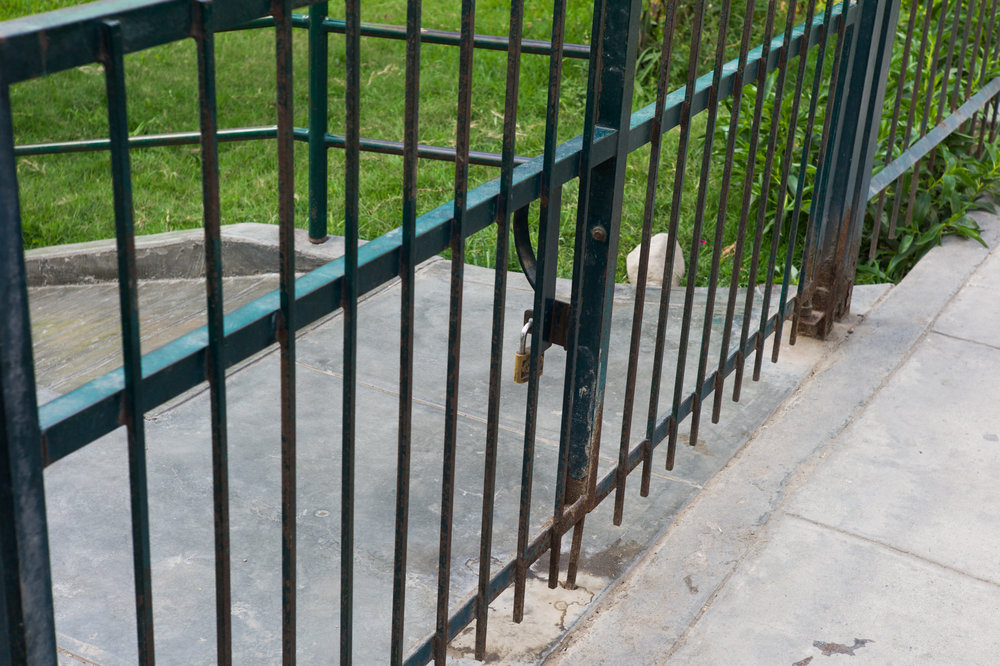  Fences closed and locked. Only residents have access to them. 