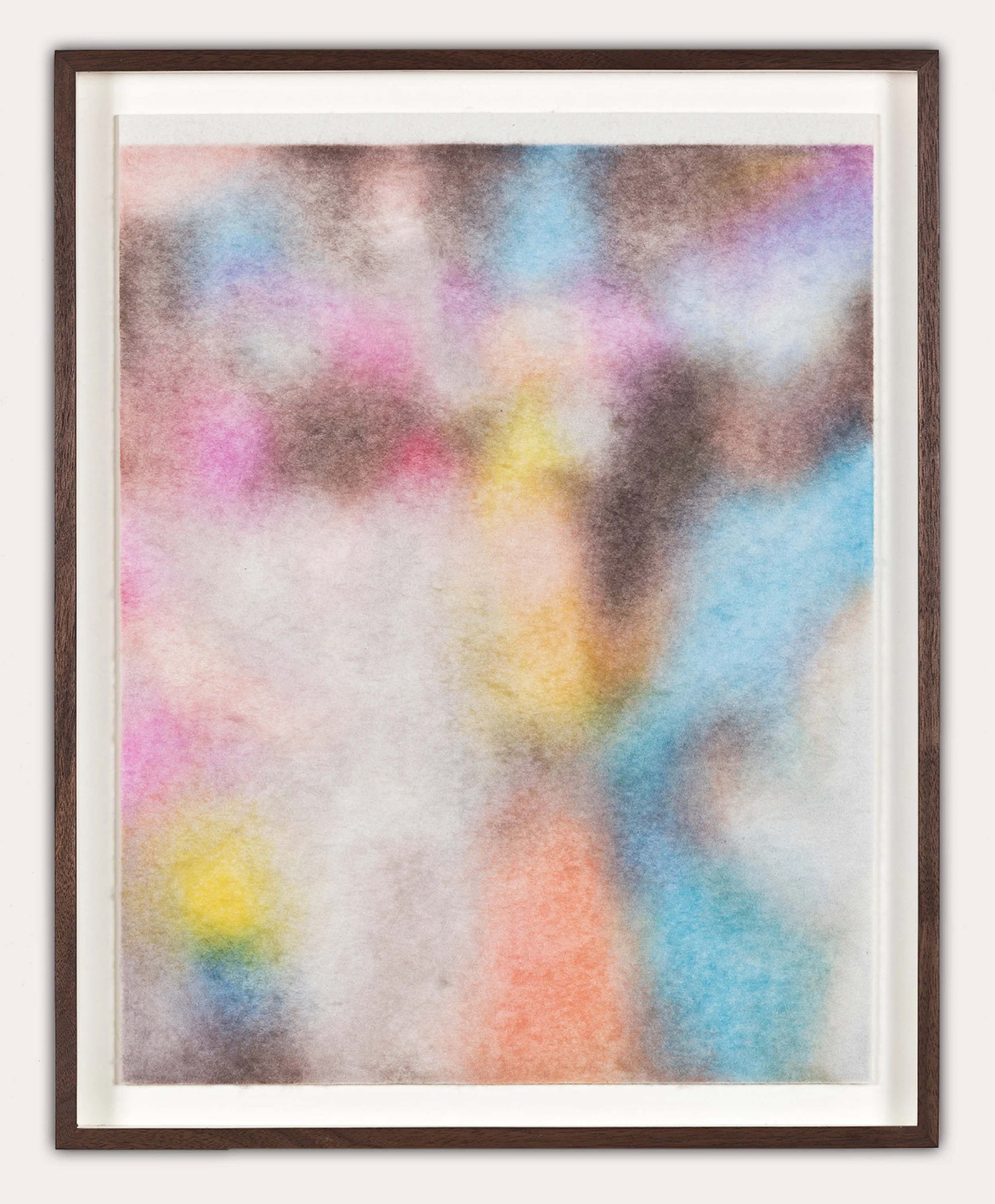    « Bangui, République centrafricaine, 25 juin 2025 »   Drawing with color pencil on wool felt 45×35 cm 2026 