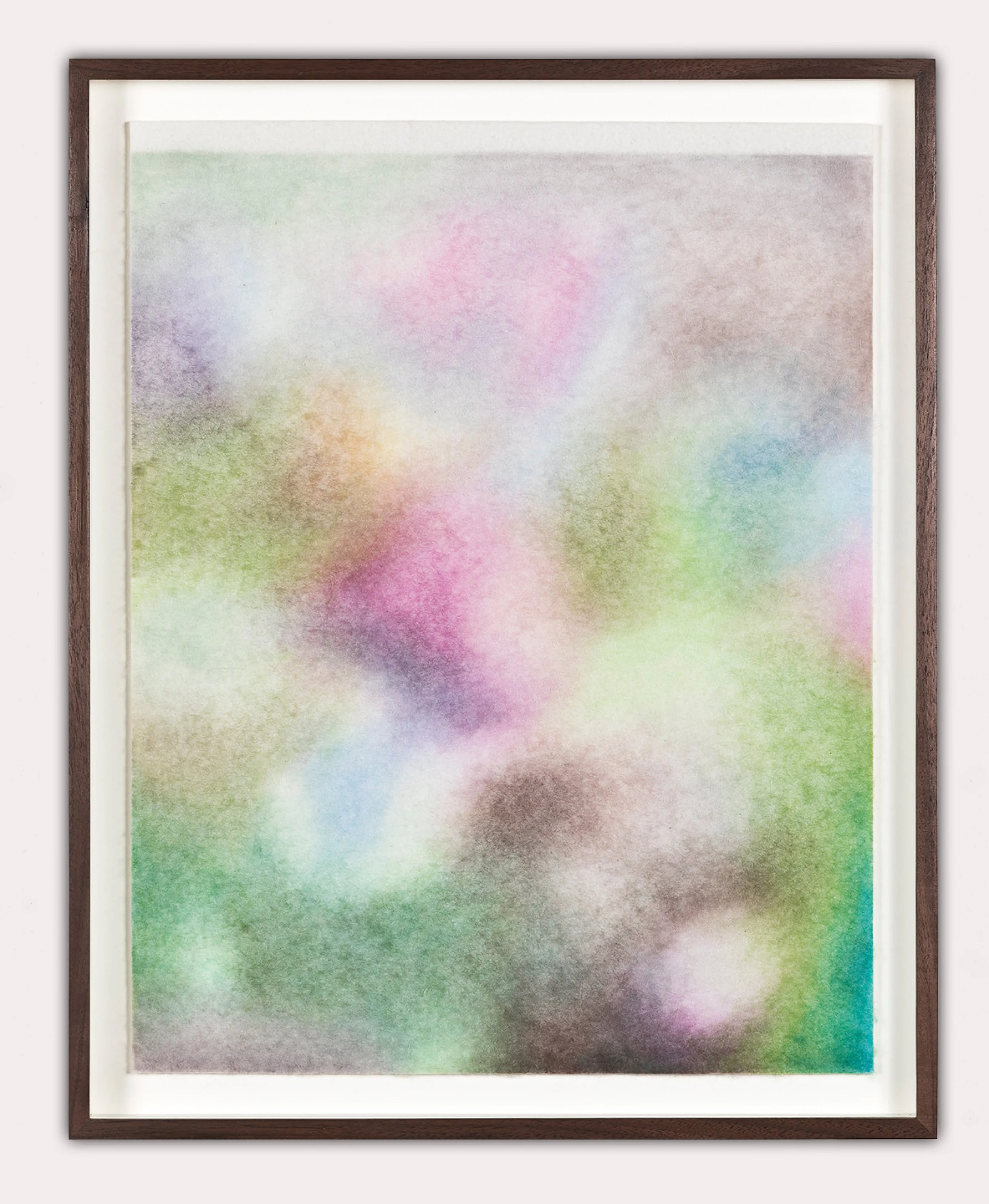    « Nzérékoré, Guinée, 1er décembre 2024 »   Drawing with color pencil on wool felt 45×35 cm 2026 