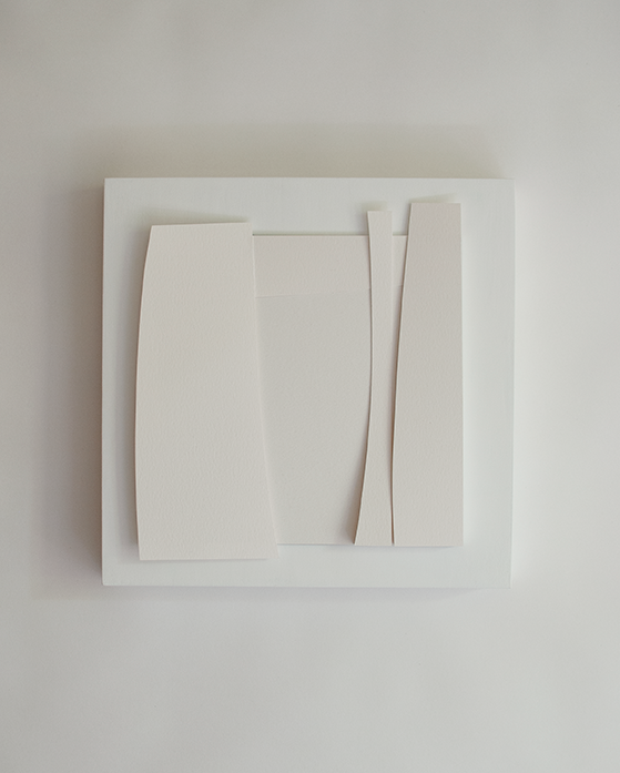 To Sing Repeatedly in a Singsong Tone, 12x12x3in, Paper on wood, 2021 SOLD