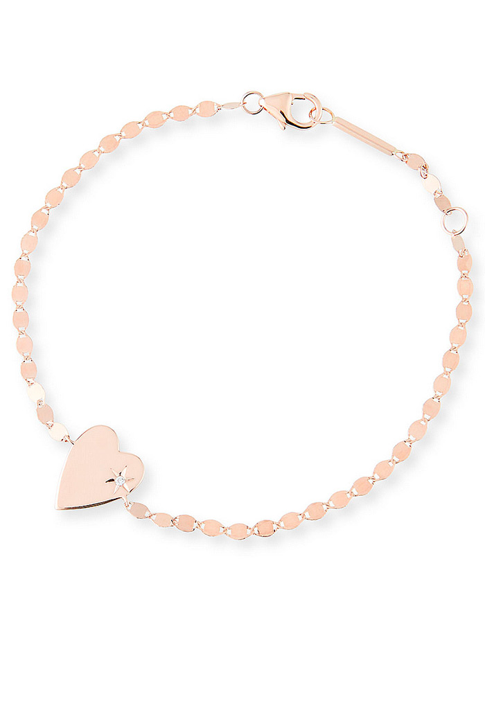  Lana 14k Small Heart Pendant Necklace w/ White Diamond