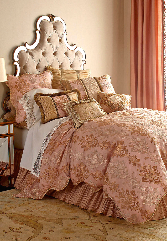  Sweet Dreams King/Queen Alessandra Scalloped Damask Duvet Cover