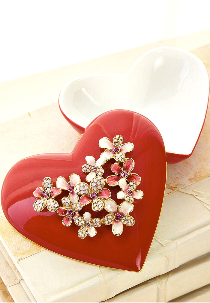  Jay Strongwater Bouquet Heart Box 