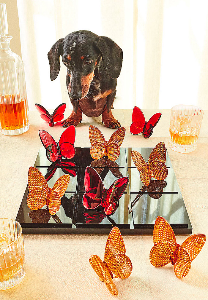  Baccarat Butterfly Tic Tac Toe Set 