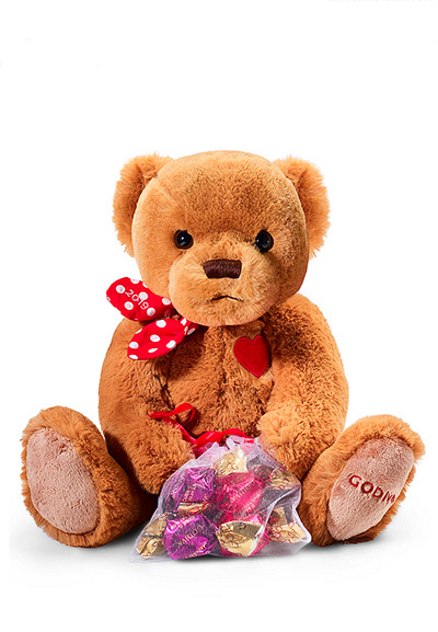  Godiva Chocolatier Limited Edition Plush Bear with G Chocolate Cubes 