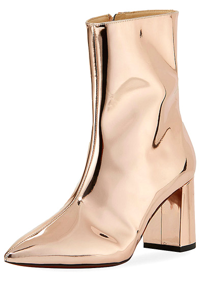  O Jour Metallic Patent Leather Bootie