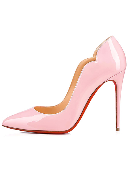  Christian Louboutin Hot Chick 100 Patent Red Sole Pumps