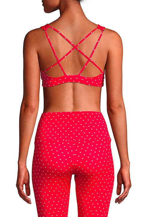  Onzie Mudra Heart-Print Strappy Sports Bra