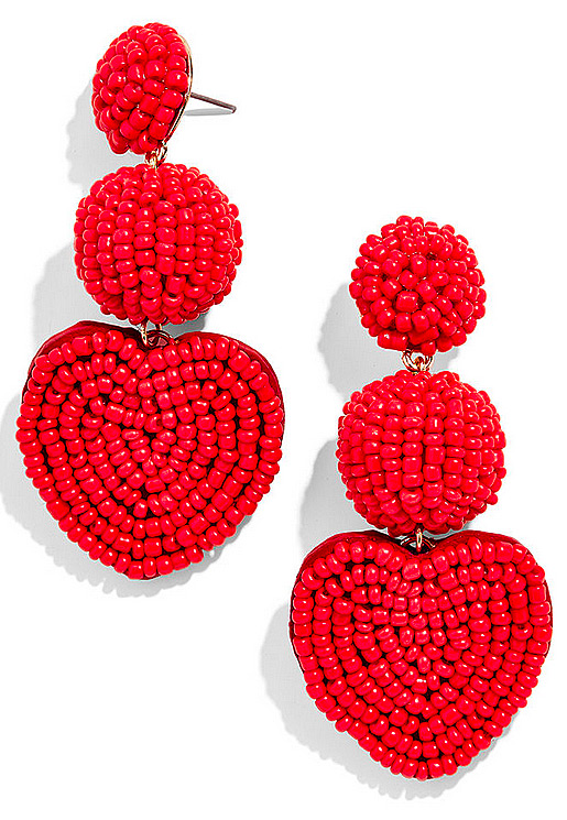 BaubleBar Vitina Beaded Heart Drop Earrings